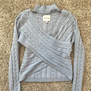 🤍Pink Rose NWOT cross sweater🤍